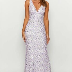 Beginning Boutique Purple Floral Maxi Dress